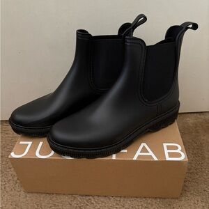 JustFab Black Dixie Rain Boots